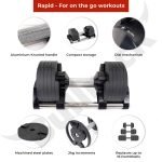 Adjustable Dumbbells Rapid – 20kg and 32kg – 2 kg incremental - Image 3