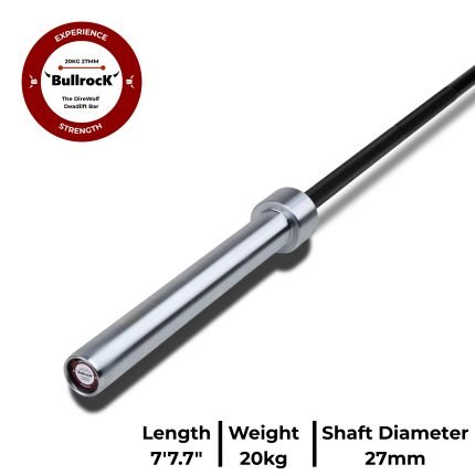 The DireWolf Deadlift Bar (20kg, 27mm, 2330mm) Black - Remastered