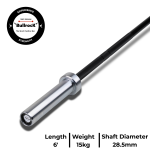 The Short Panther Bar (15kg,28.5mm, 6ft) Black Hard Chrome - Remastered