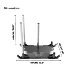 BullrocK MaxLoad Power Sled 200 |  1 Horn | 2 Push Poles - Image 2